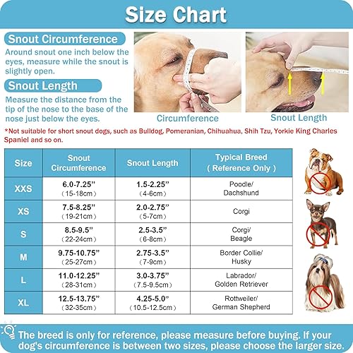 Miniatura 3 de Bozal para perro, bozales de malla suave para perros pequeños, medianos y grandes, protector bucal transpirable con correa ajustable y hebilla de