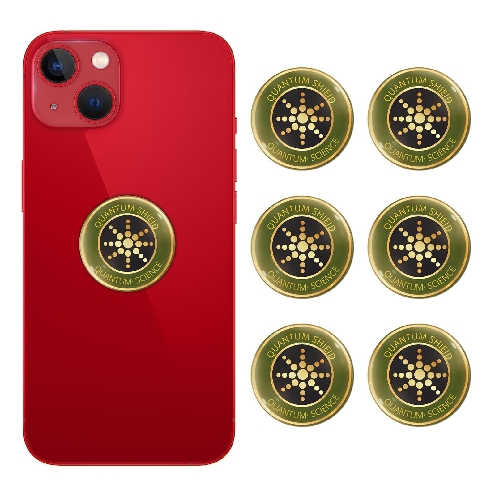 6 Pcs Protection Cell Phone Stickers 99% Effective Protector Cell &amp; Smart Phones/Laptops/Tablets/TV/Monitors - All Devices Brown Cyan, JA-04