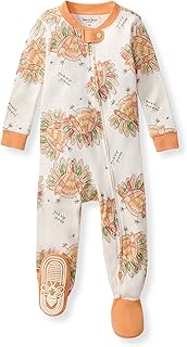 Burt's Bees Baby Baby Girls Pajamas, One-Piece Footed Sleeper PJs, Non-Slip Snug Fit for Infants 12, 18, and 24 Months Price In India