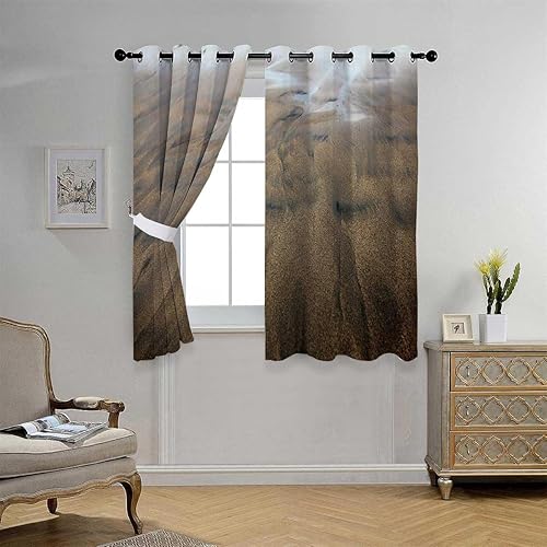 Miniatura 2 de Cortinas para Habitacion Beach View Coast Accordion Folding Doors Interior Currains 63Inch Width by 63Inch Length,2 Panels