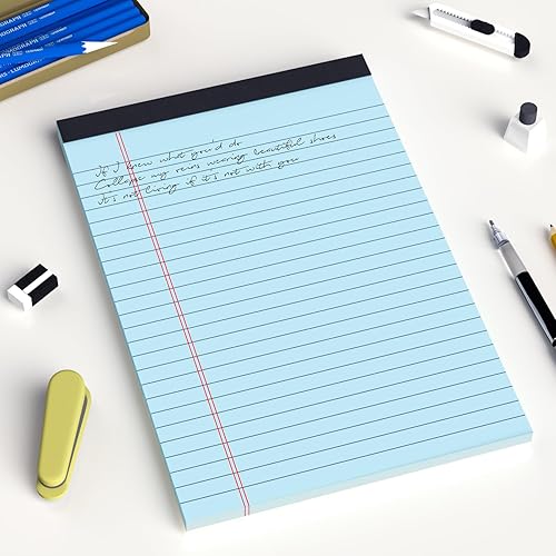 Miniatura 7 de 5 blocs de notas de colores de 5 x 8 pulgadas, pequeños bloc de notas legales de papel, 5 blocs de notas de papel, 5 x 8 blocs de papel perforados