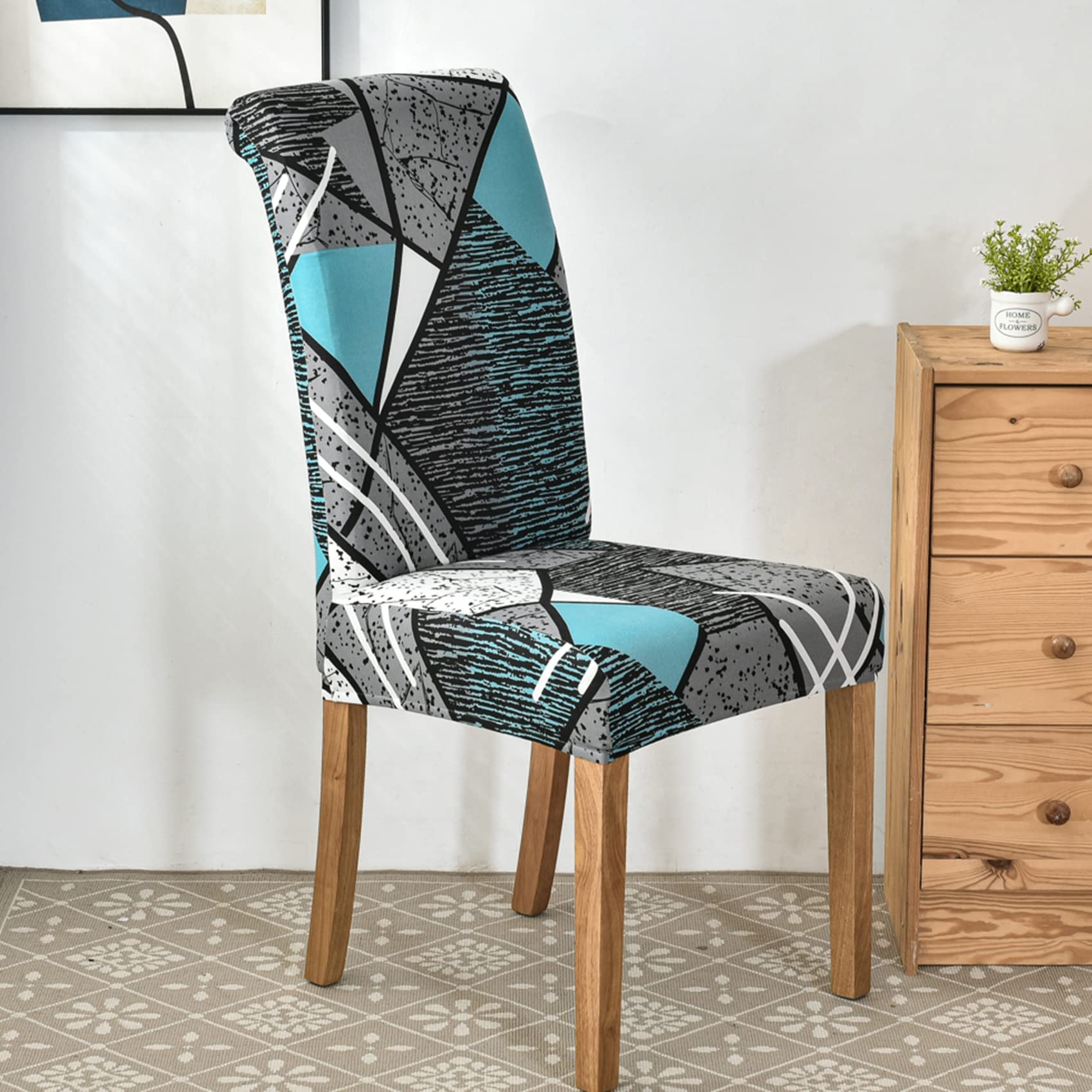 HZDHCLH Chair Covers Set of 4/6 Stretch Modern Chair Slipcovers for Dining Room Kitchen Wedding Party Washable Chair Protector(4pcs - Image 4