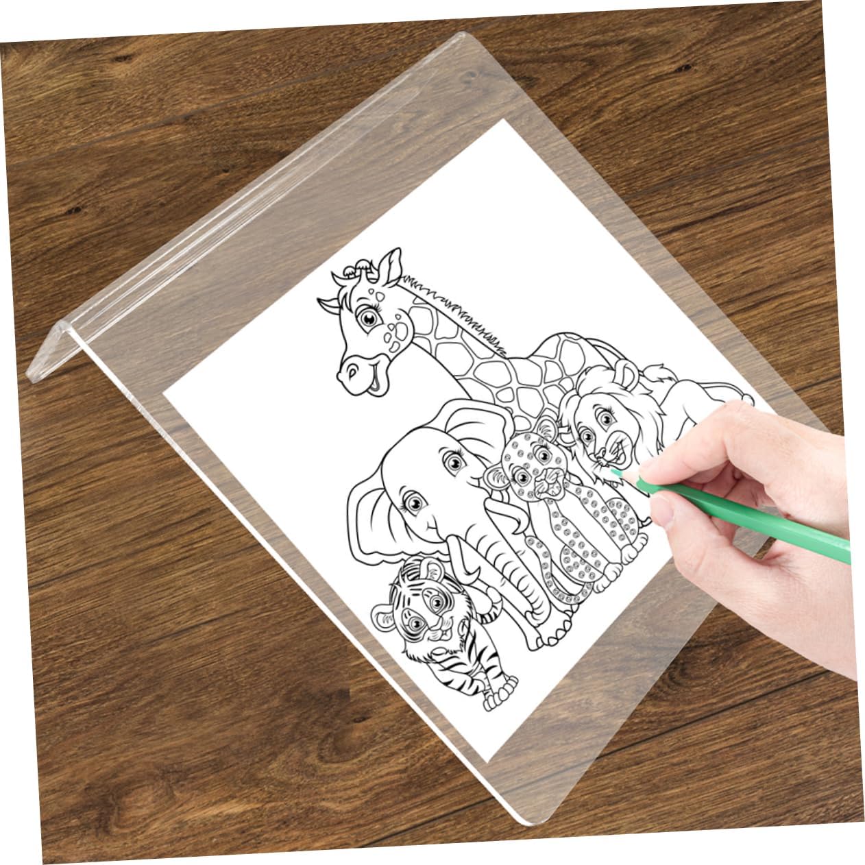 Beatifufu Transparent Acrylic Watercolor Painting Board Sloped Desktop Easel for Sketching Painting Compact Art Supply for Home Studio Use for Artists Students