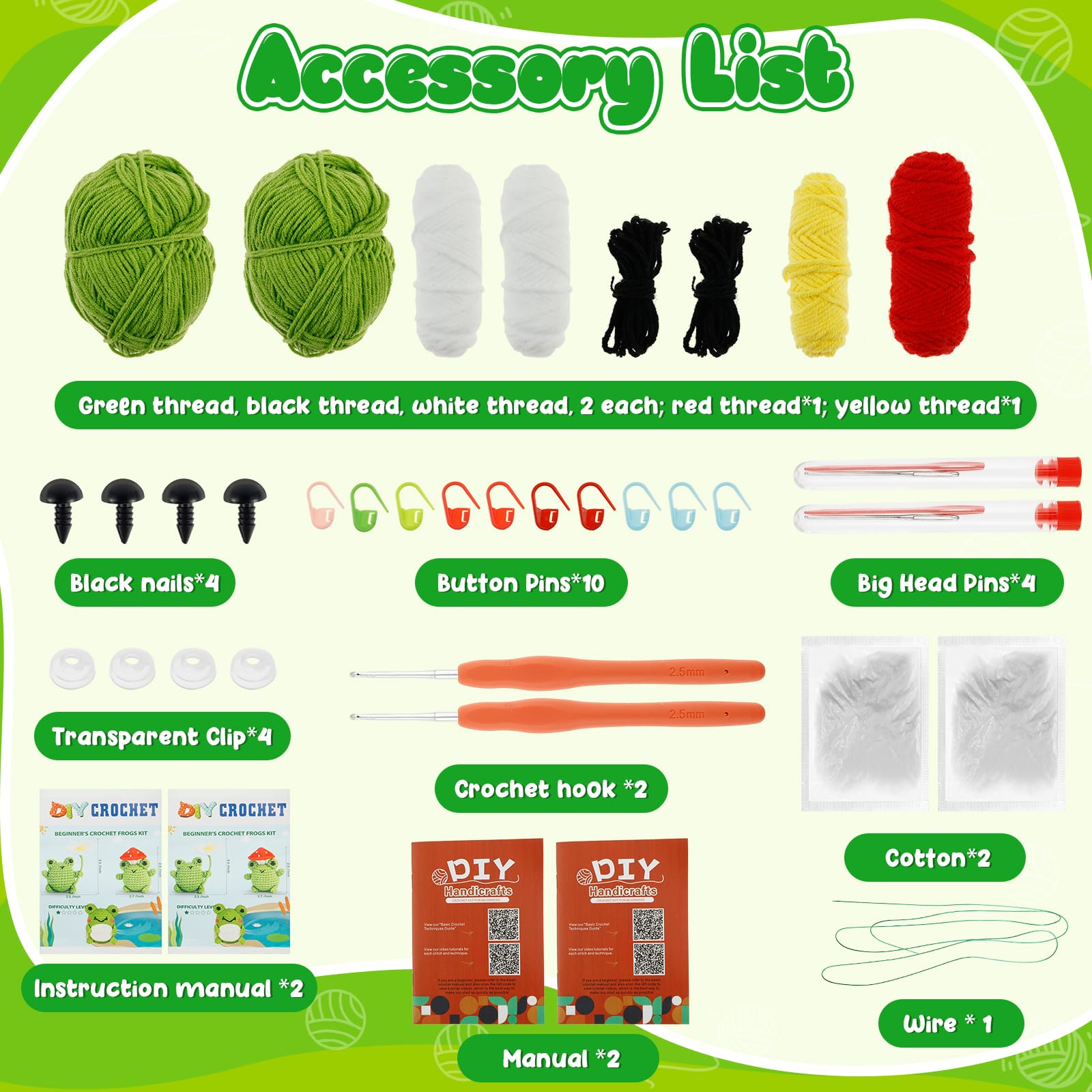 Crochet Kit for Beginners, Crochet Starter Kits for Adults and Kids, Animal Craft Knitting Crocheting Kits with Step-by-Step Tutorials, Crochets Hook Craft Supplies Set