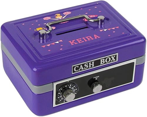 Miniatura 4 de Caja de efectivo púrpura personalizada para niños (jardín inglés)