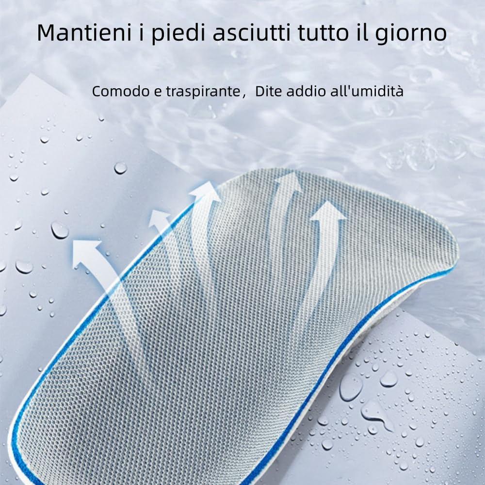 XtraSteps - Il Tuo Segreto di Eleganza Solette Rialzate Uomo and Signora in Memory Foam, Traspiranti Arch Support,per Stivali da Trekking e Scarpe