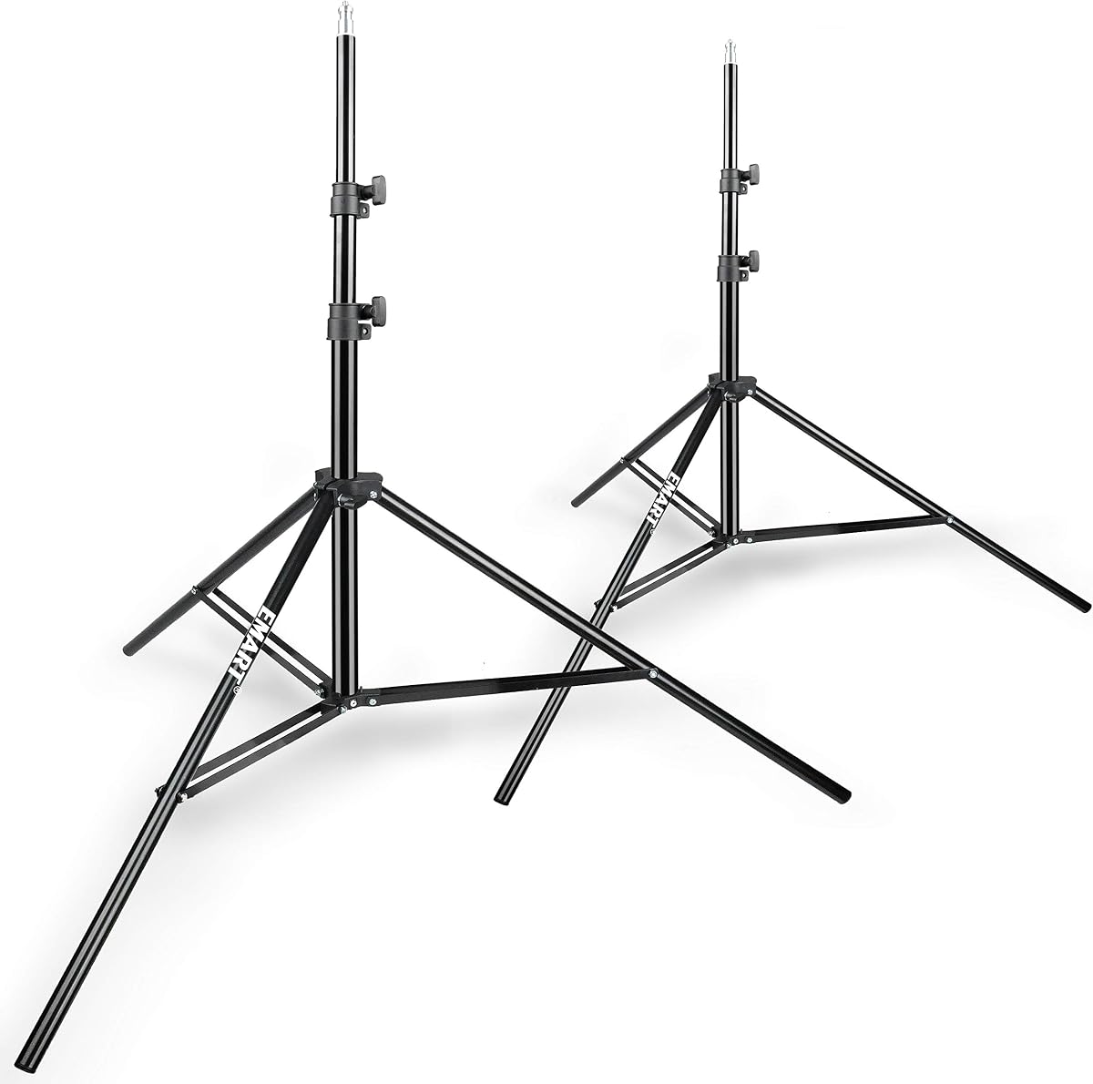 8.5 Ft Light Stand for Photography, Speedlight, Flash, Softbox-2 Pack | Portable Photo Video Lighting Tripod for Strobe, Camera, Selfie, Photographic Portrait