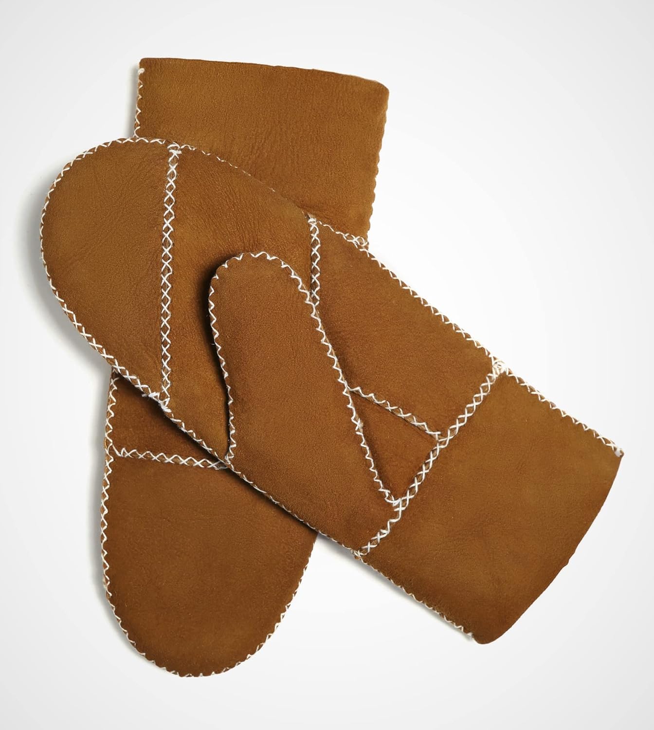 YISEVEN Women's Winter Sheepskin Shearling Leather Mittens - Image 4