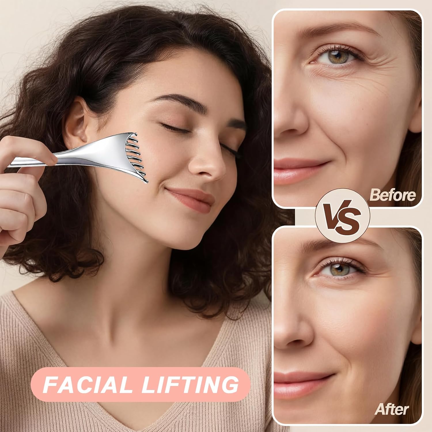 Haiou Premium Zinc Alloy Gua Sha Tool – Lymphatic Drainage Massager & Facial Sculpting for Full Body Muscle Scraping and Pain Relief - Image 4