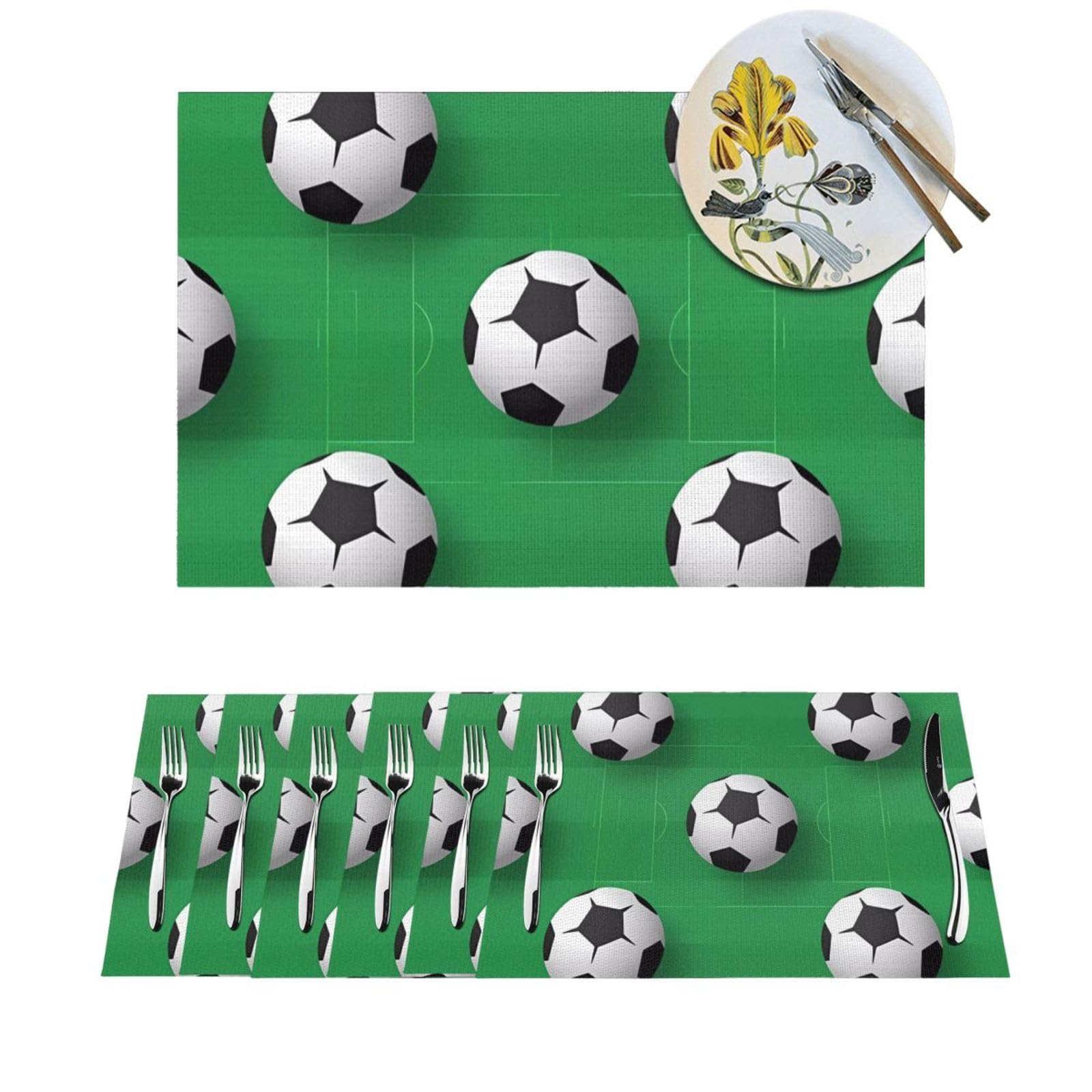 Set de table PVC lot de 6 résistant à la chaleur lavable antidérapant 30x45cm