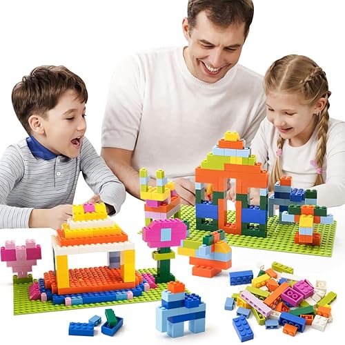 Miniatura 2 de Juego de 500 piezas de ladrillos de construcción básicos, STEM creativo compatible con todas las principales marcas, juguetes básicos a granel,