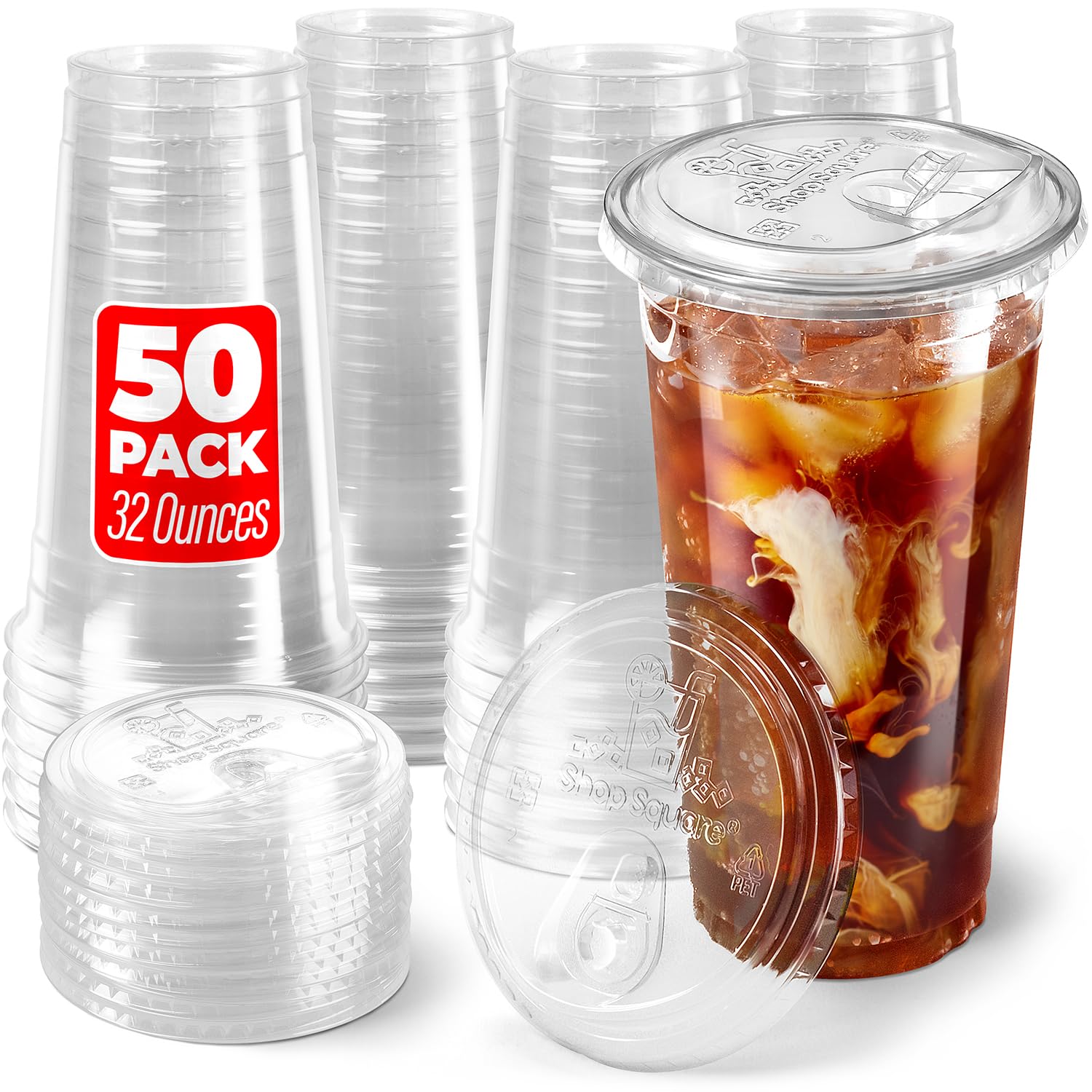 32 oz plastic drinking glasses 32 oz Bermuda Clear Tumbler – EZ Corporate Clothing main image 1