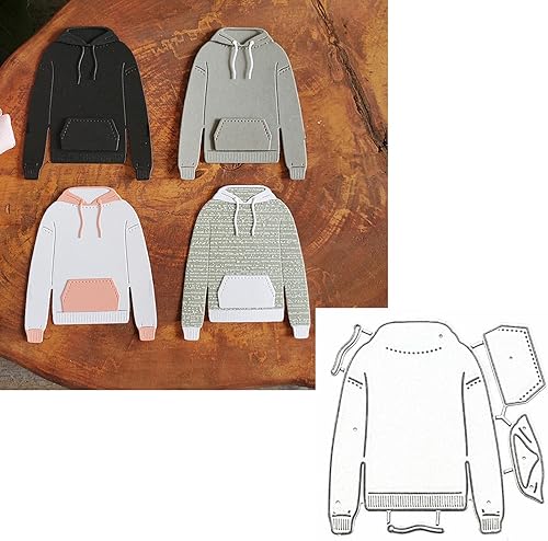 Troqueles de metal con marco de sudadera, fondo de marco de ropa, plantillas de corte de boda para manualidades, álbumes de recortes, álbum de