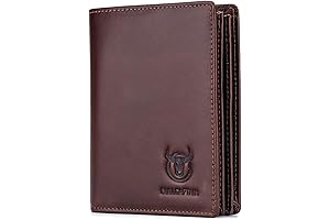 Spacious Men's Bifold Leather Wallet with 15 Card Slots - QB-027