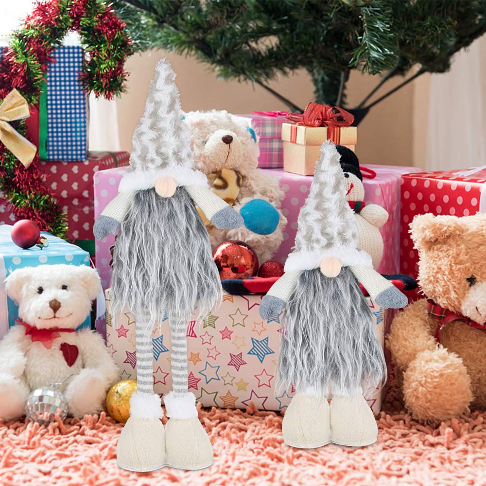 10 Pezzi Decorazioni Natale Gnomo, Gnomi Da Appendere All'Albero, Gnomi per Albero di Natale, Gnomi Tomte Gnomo di Peluche Bambola Senza Volto, Gnomo Natalizio Piccolo per Tavolo Regali Natale Deco