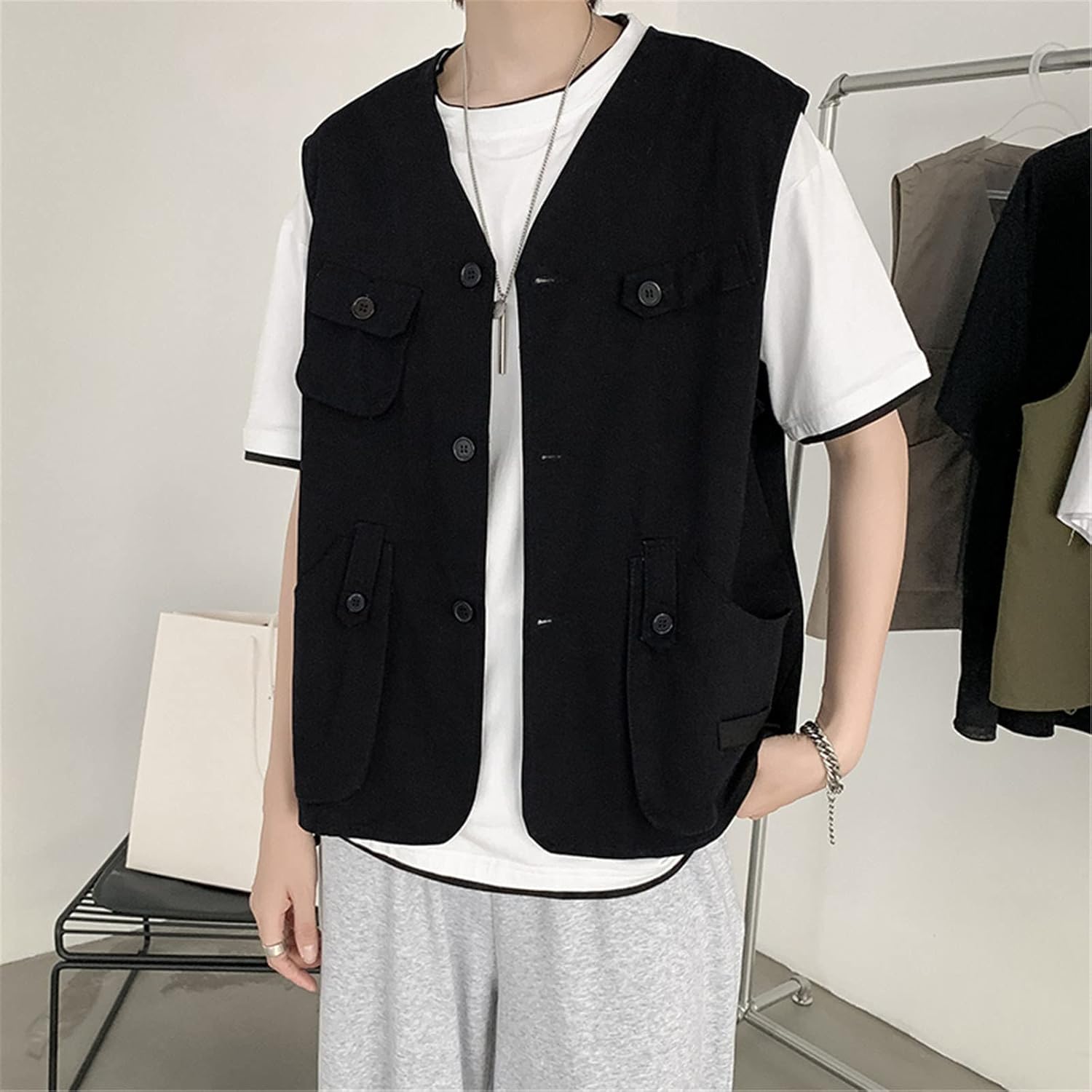 Vest Men's Design Street Japanese Fashion All-Match Summer Hip-Hop Clothing Summer