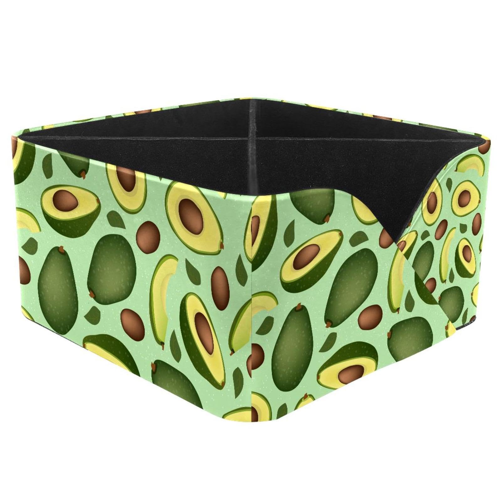 KengjuTesu Avocado with Seeds Desktop Organizer Pen Holder, Rectangular Pencil Cup for Office, Study and Makeup Stations