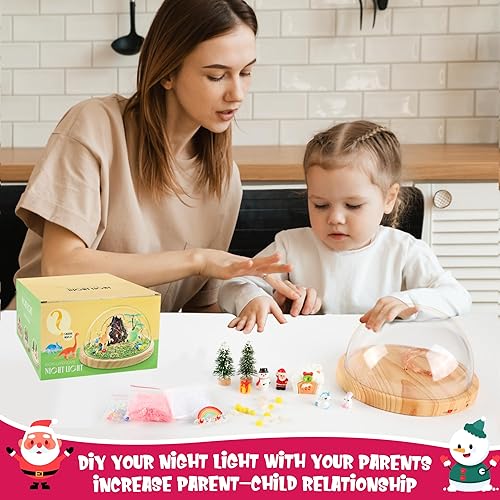 Miniatura 5 de Sawowkuya Haz tu propia luz nocturna, regalos de proyecto de luz nocturna de Navidad para niñas, haz tu kit de luces nocturnas de Navidad con luces