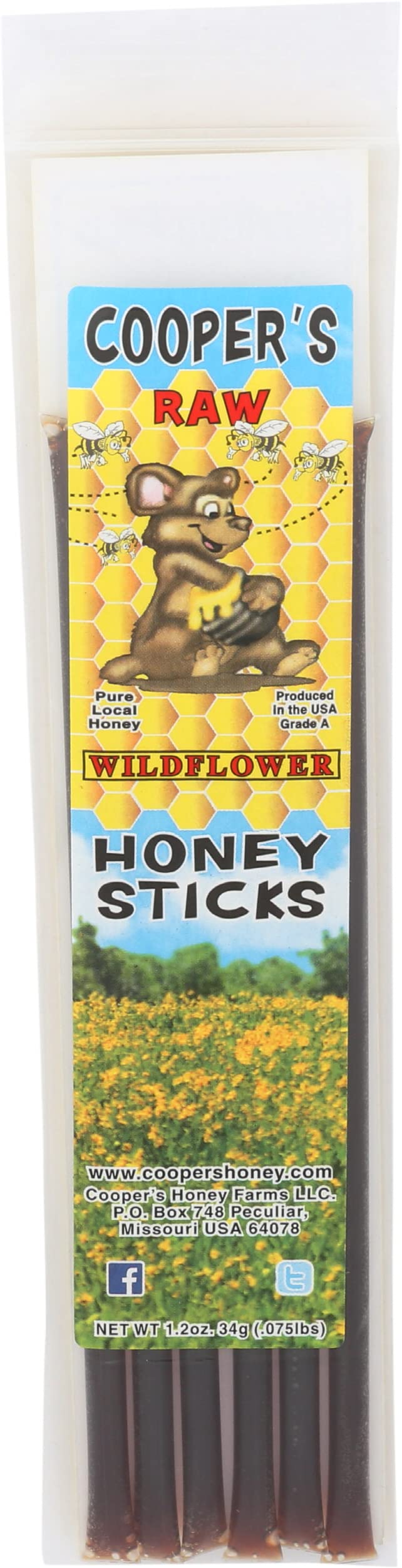 COOPERS HONEY Wild Flower Honey Stick, 1.2 OZ