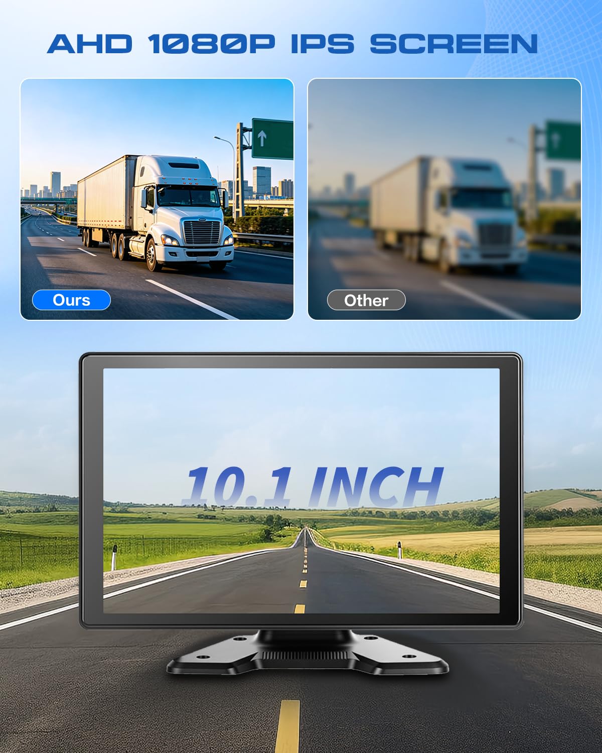 4 Kanały 1080P Zestaw Kamery Tylnej 10.1" IPS Monitor z BSD DVR IP68