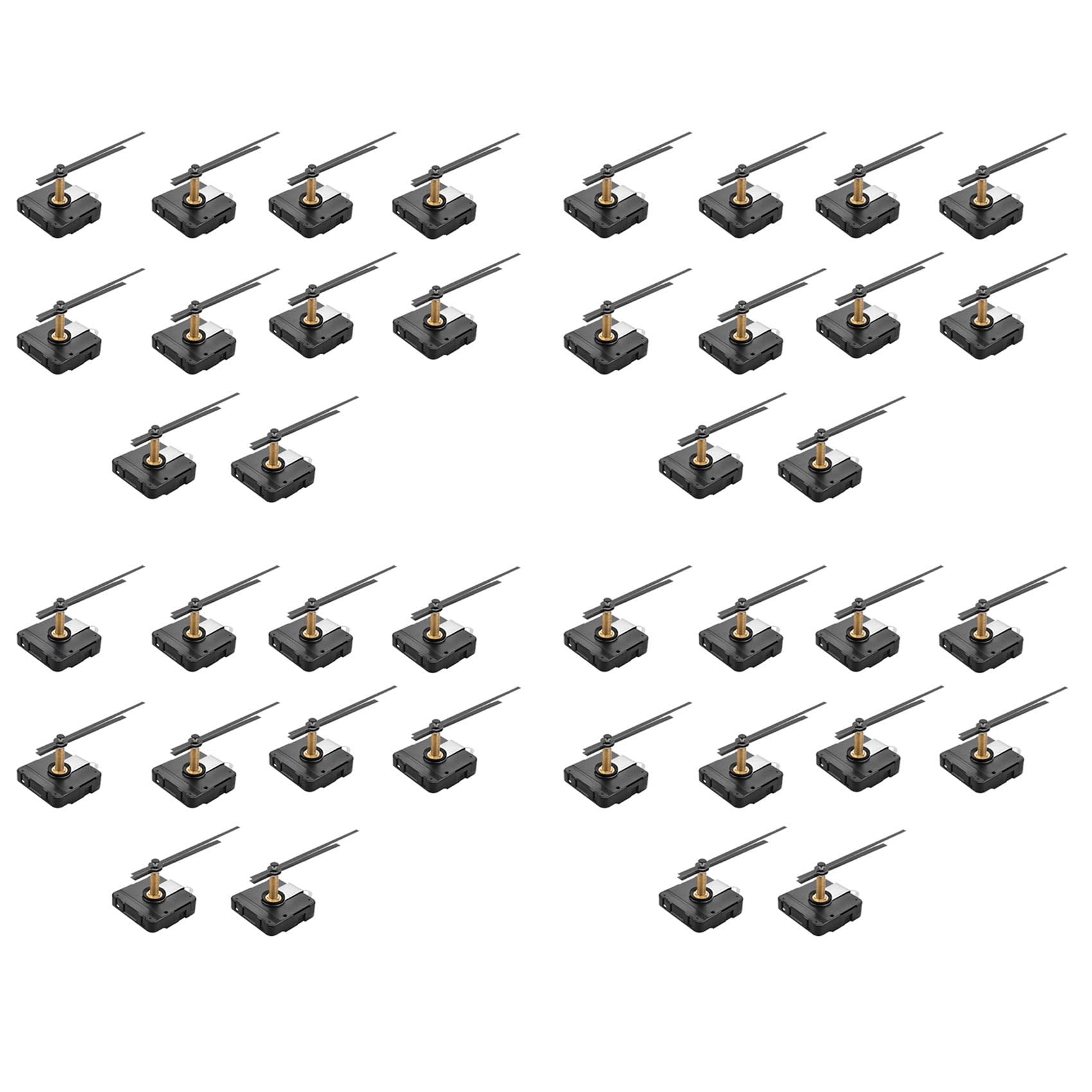 40 Pièces 31 mm Longue Tige Mécanisme de Mouvement D'Horloge à Quartz Bricolage Kit de Réparation D'Aiguilles D'Horloge Pièces D'Outils de Réparation de Mouvement D'Horloge