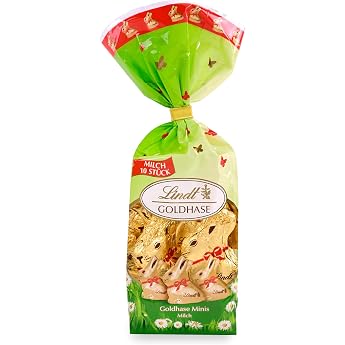 Lindt Chocolate Mini Gold Rabbit 105 g 10 x Mini Milk Chocolates Gold Bunny for Easter Easter Chocolate Chocolate Gift Chocolate Bunny Easter Bunny