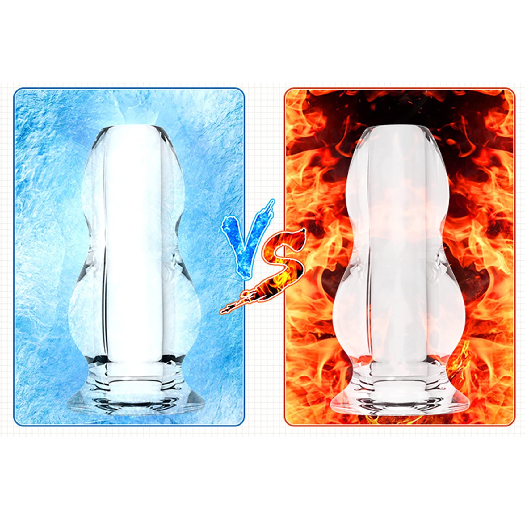 Hohl Analplug Set S/M/L Verdicktes Glas Tunnel Butt Plug Analkugeln, Transparenter Hohler Analstöpsel Anal Speculum Vagina Expansion Hohlstecker Sexspielzeug Für Männer Frauen Paare
