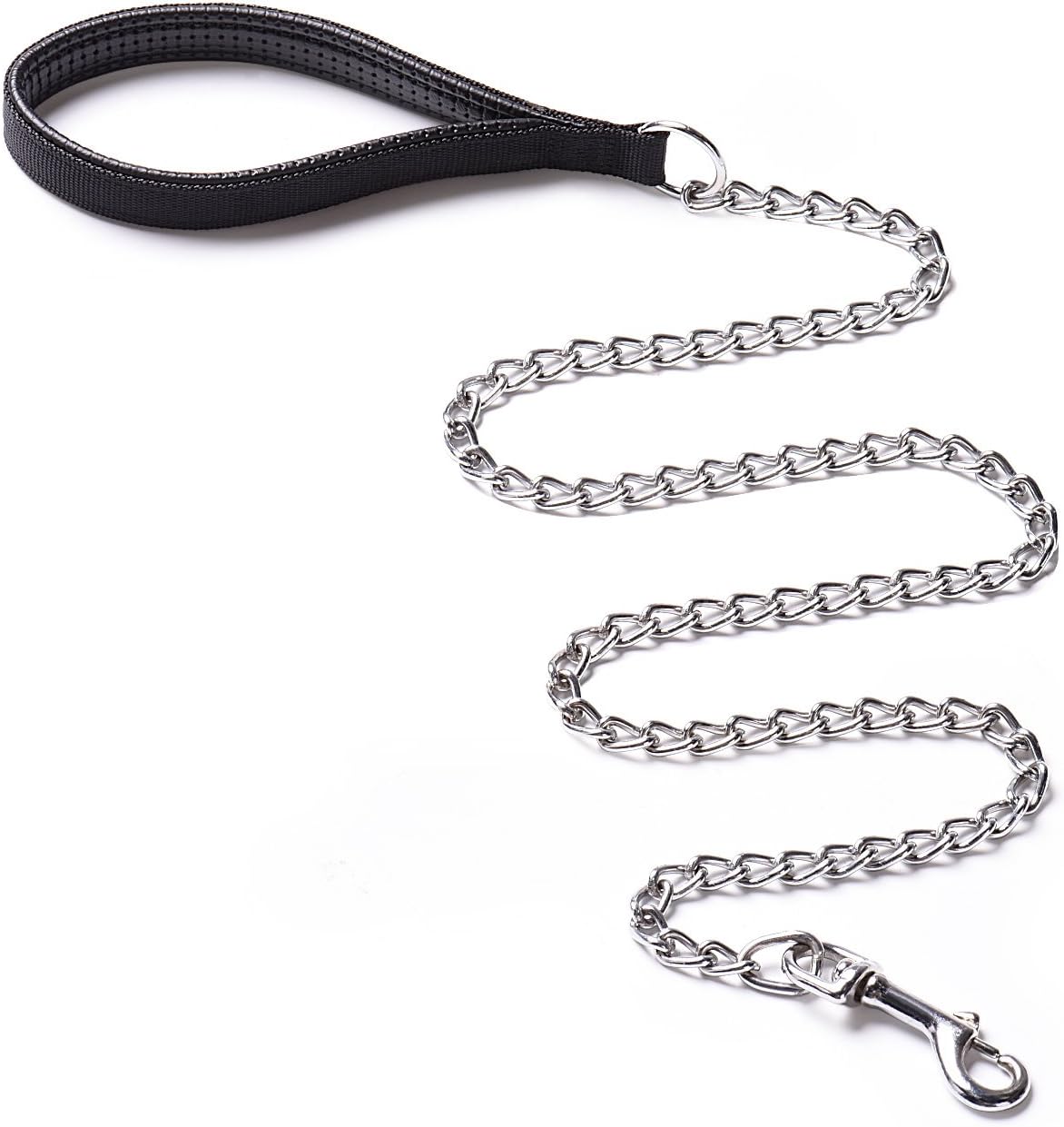 Heavy Duty Dog Leash,Metal Dog Chain Leash with Padded Handle for Large & Medium Size Dogs (6 ft. x 3.0 mm (25-120 lbs.))
