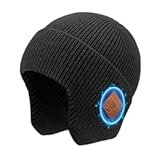 Wireless Beanie Hat with Bluetooth&comma; Rechargeable Headphone Beanie Cap&comma; Windproof Winter Knit Cap&comma; Crystal Clear Hands-Free Calling&comma; Immersive Music Playback&comma; All-Day Comfort