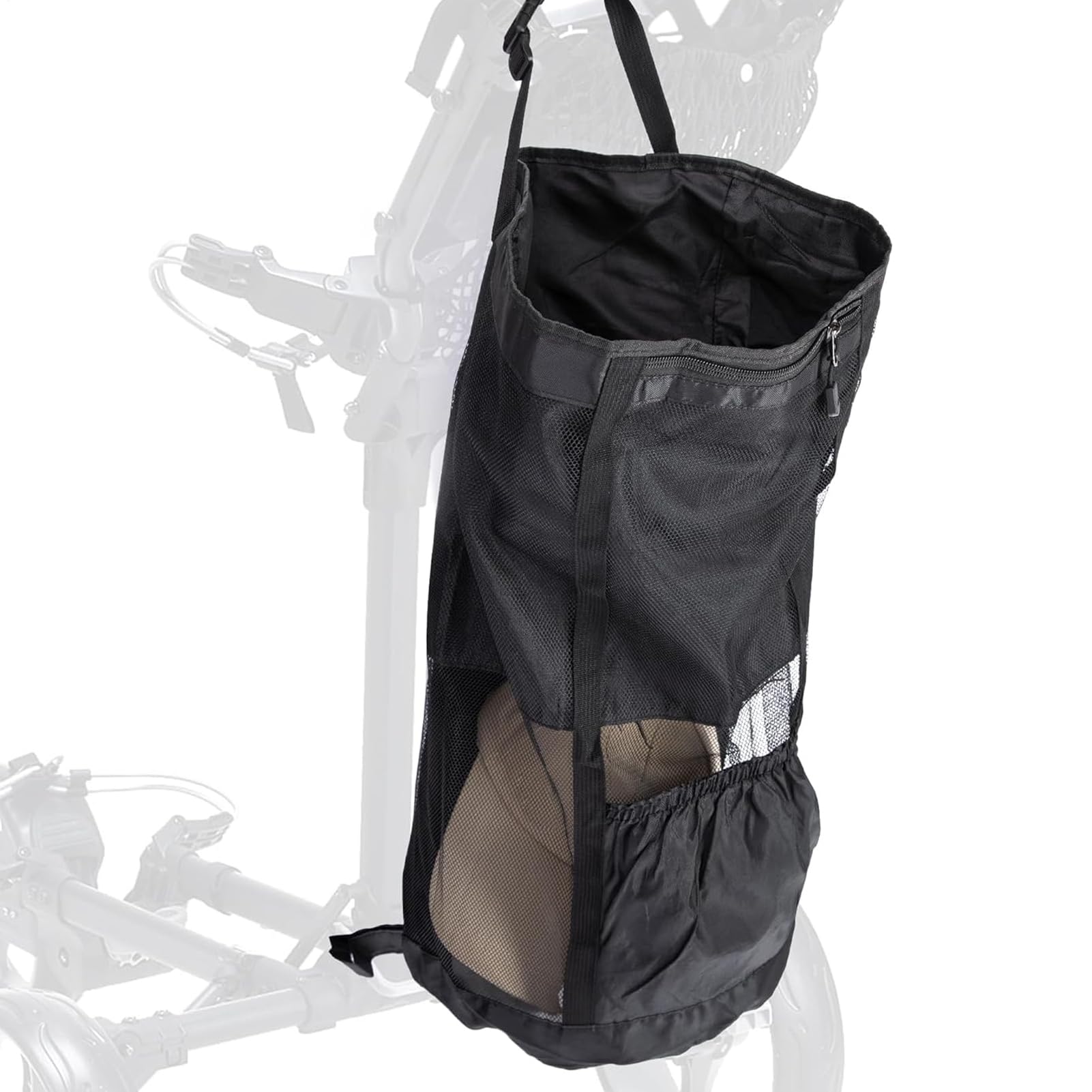 Borsa estendibile per golf cart – Borsa portaoggetti per golf da esterno con tasca in rete per cellulare, chiavi, cappello