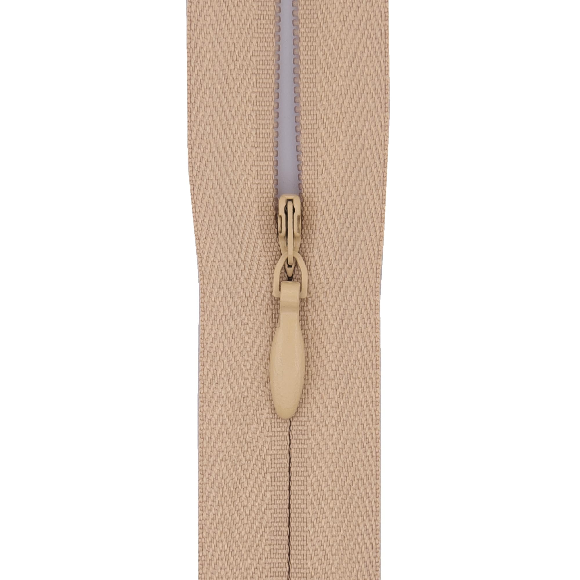 5X #3 Concealed Zip 14 inch (35cm) with Woven Tape for Dresses, Cushions & Pillows -Professional Hidden Nylon Zips for Sewing & Home Decor (Deep Linen Beige) โ image 1
