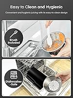 Vista 7 de Extractor de exprimidores de boca ancha de 3 pulgadas, potencia máxima de 800 W, para verduras y frutas con ajuste de 3 velocidades, motor de 400 W