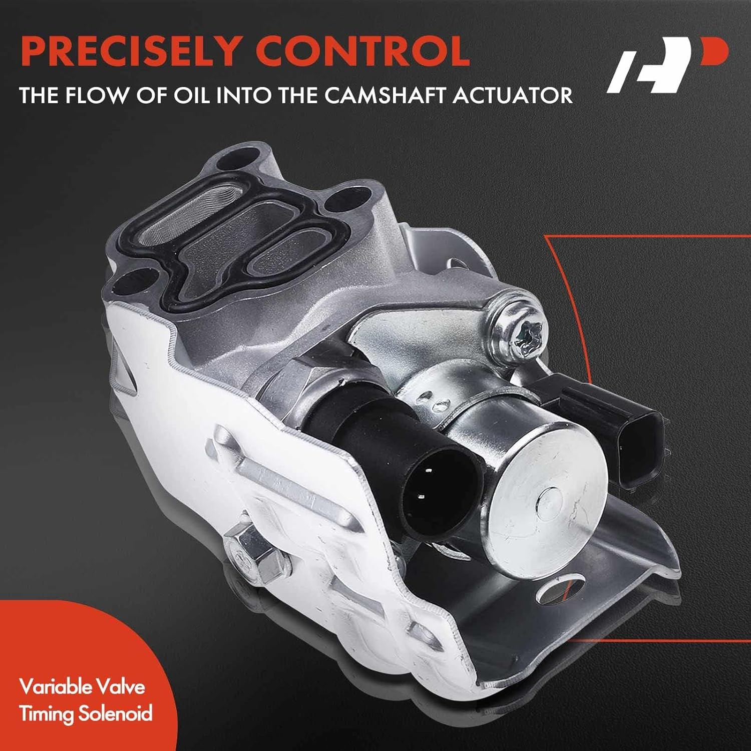 A-Premium Engine Variable Valve Timing (VVT) Solenoid Compatible with Acura TSX Base 2004 2005 2006 2007 2008 L4 2.4L Sedan, Replace# 15810-PRB-A03