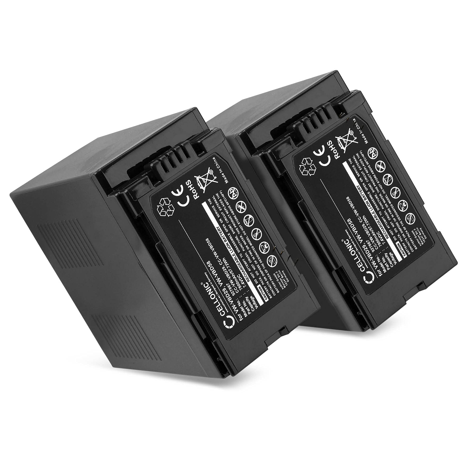 CELLONIC 2X Batterie Compatible avec Panasonic AG-3DA1, AJ-PX230, AG-VBR118