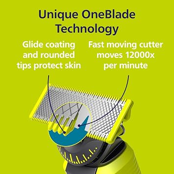 Philips OneBlade Original 360 Blade Heads, Compatible with all OneBlade and Pro Electric Shaver & Trimmers, Original from Philips, 3x One Blade, 12-Month Supply (QP430/60)