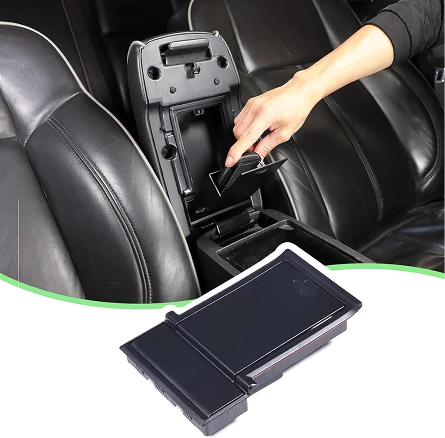 2005-2009 Compatible With Hummer H3 ABS Center Console Organizer Armrest Hidden Storage Box Insert Armrest Hidden Tray Organize Accessories