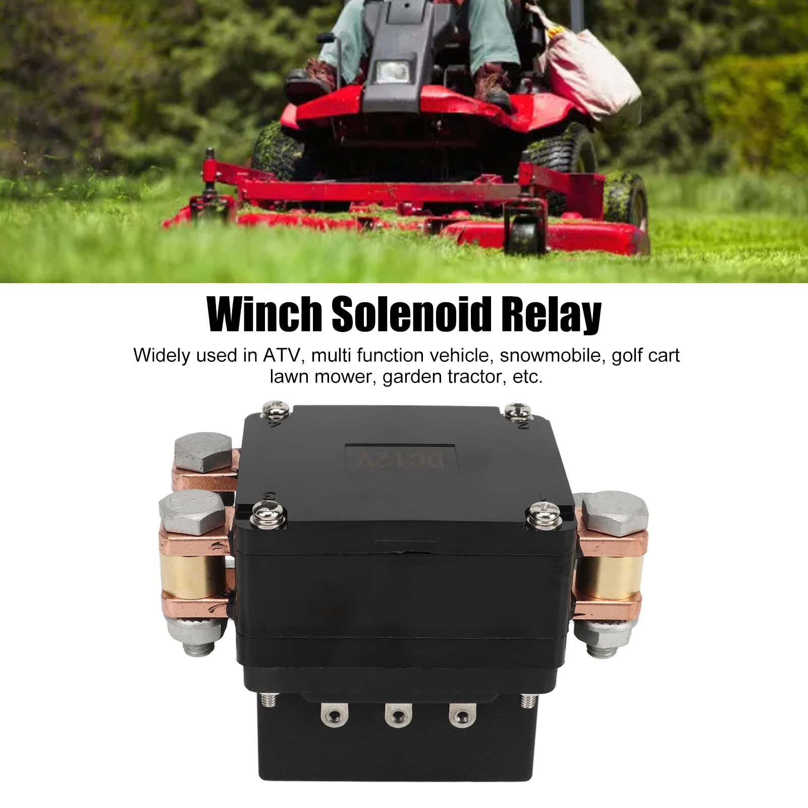 Relé Solenoide De Cabrestante De 12 V, 600 A, 34 W Para Vehículos Todo Terreno De 15000 Lb, Vehículos Todoterreno, Vehículos Multifunción, Motos De Nieve, Carritos De Golf, Cortacésped, Tractores De J