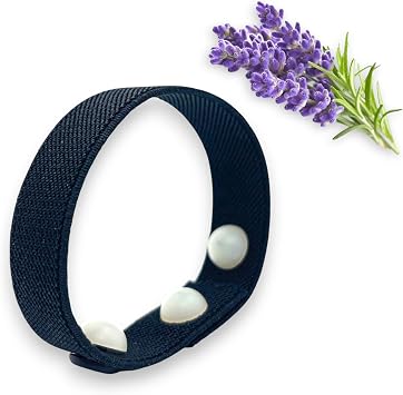Acupressure Sleep Aid Wristband - Calming Lavender Aromatherapy - Natural Relief of Restlessness, Stress & Tension - Slip on Style - Waterproof & Durable X-Large 9