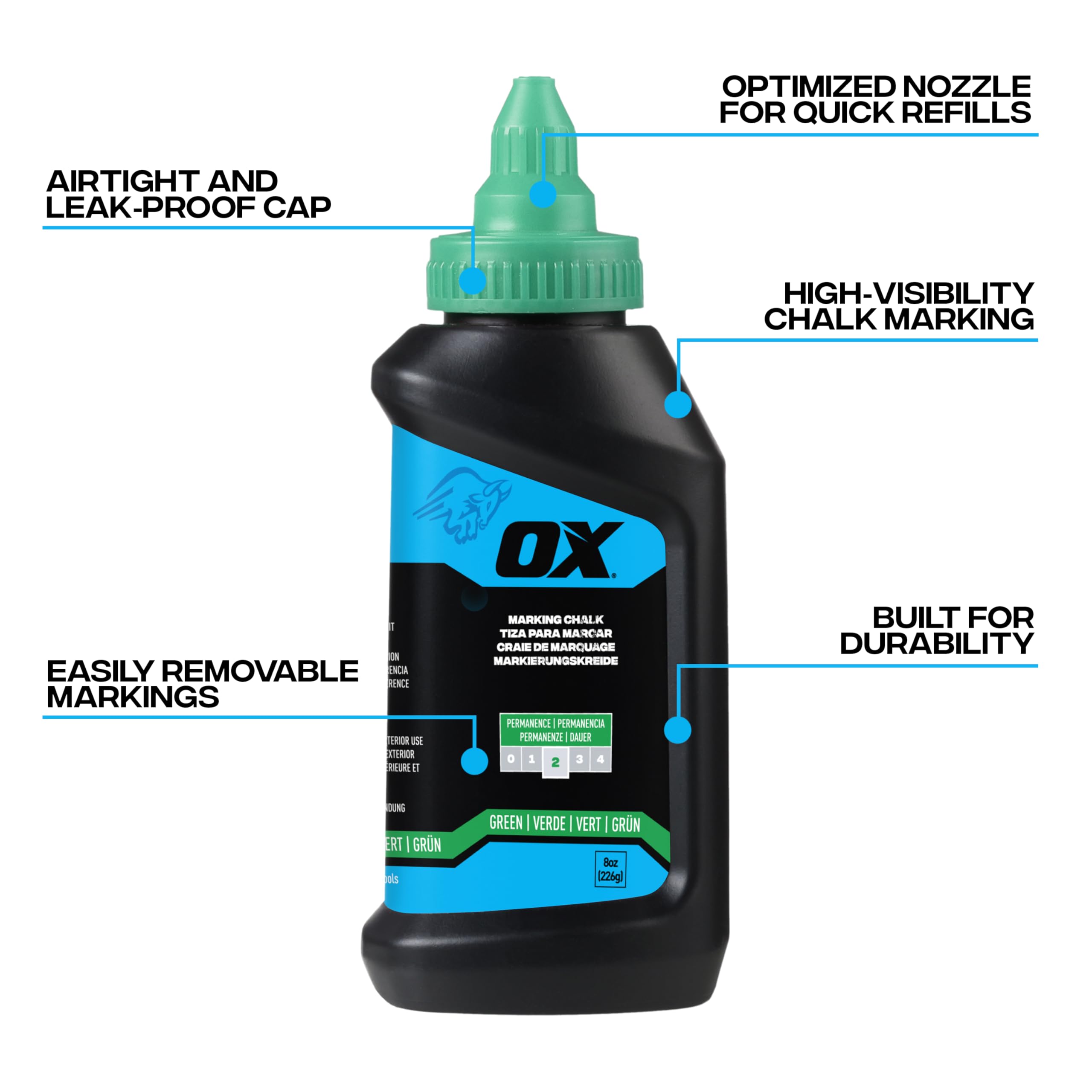 Man Line Marking Powder Snapklik.com : OX Pro Series Green Chalk Line Powder 8oz Marking Chalk ...