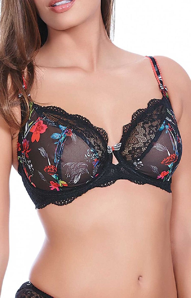 Freya womensAA5021Paradise Underwire Plunge Balcony Bra Bra - Black - 30DD