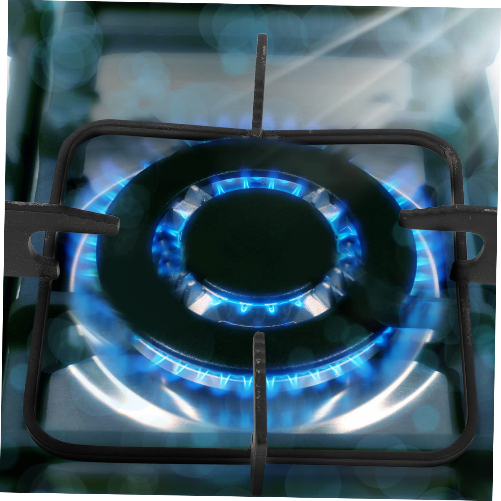 Housoutil 1 pieza Soporte de Gas para Cocina Rejilla Antideslizante para Hornillo Accesorio Resistente Altas Cocinas de Gas Limpiar y Almacenar