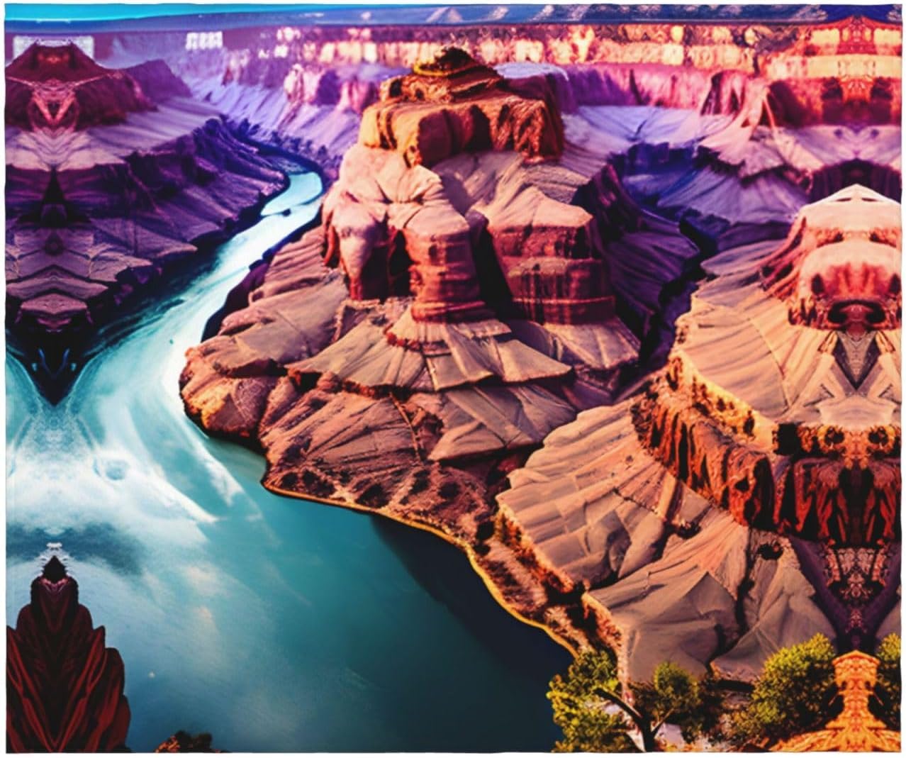Beauty Grand Canyon Print Cozy Soft Blankets Warm 50x60 in Lightweight Blanket for Camping Travel