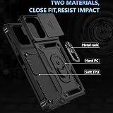GSDCB Case for Motorola Moto G Power 2026, Moto G Power 2025 with Tempered Glass Screen Protector, Built in Camera Lens Cover and Ring Kickstand, Soft TPU Hard Back Phone Cover (Kickstand-Black)