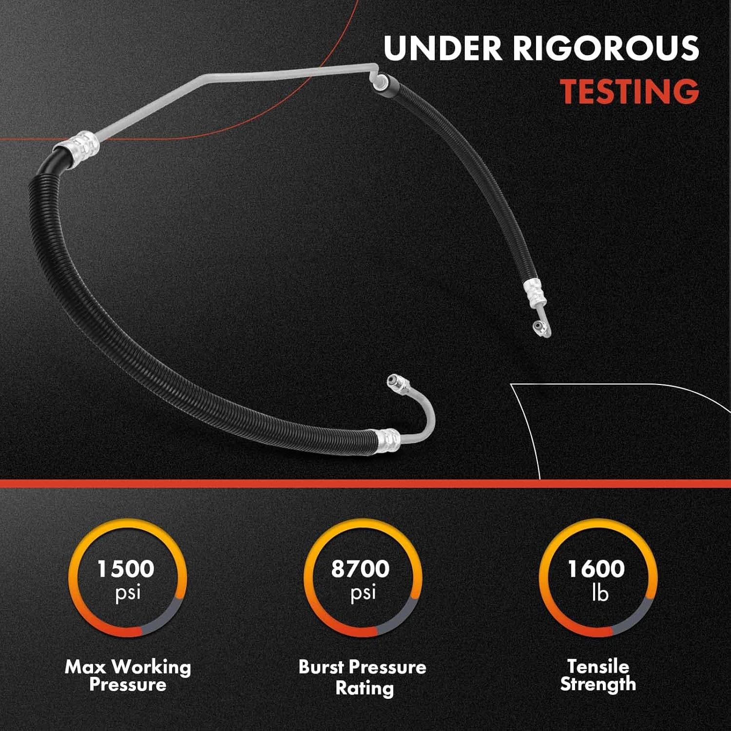 A-Premium Power Steering Pressure Hose Line Assembly Compatible with Ford F-250 Super Duty 2008-2010 V8 5.4L V10 6.8L, F-350 Super Duty 2008-2010 V8 5.4L V10 6.8L, Pump To Hydraulic Brake Booster