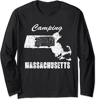 Massachusetts State Camping USA With Kids Grandkids Family S Long Sleeve T-Shirt