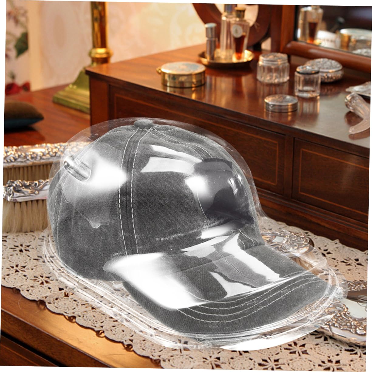 Organizador de Gorras de Béisbol Transparente 6 Unidades Pp