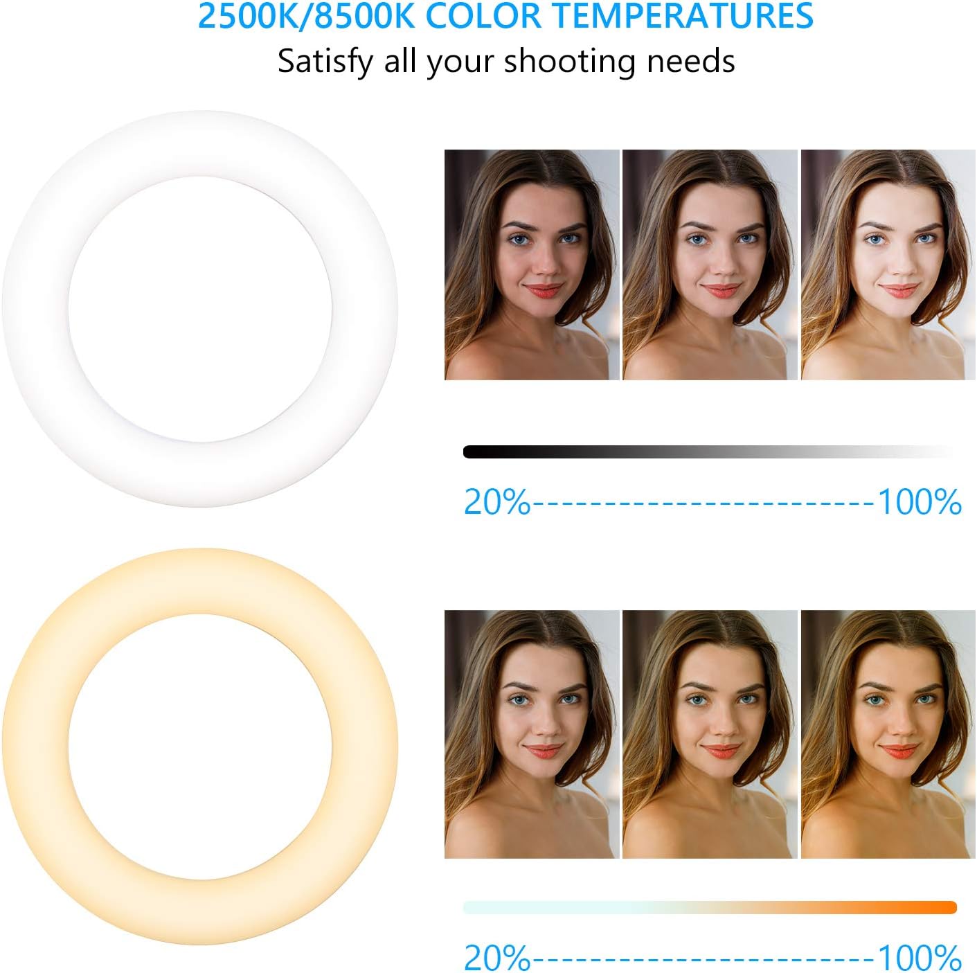 Bеѕt Dеаl Prоduсt Ring Light with Stand Phone Holder, 18 Bi-Color Dimmable 2500K-8500K LED Ring Light Makeup Beauty CRI≥95 with LCD Panel 3 Type Plugs DC Adapter for YouTube Video Livestream Selfie Portrait Shooting Exсluѕіvе Ring Light with Stand Phone Holder, 18 Bi-Color Dimmable 2500K-8500K LED Ring Light Makeup Beauty CRI≥95 with LCD Panel 3 Type Plugs DC Adapter for YouTube Video Livestream Selfie Portrait Shooting