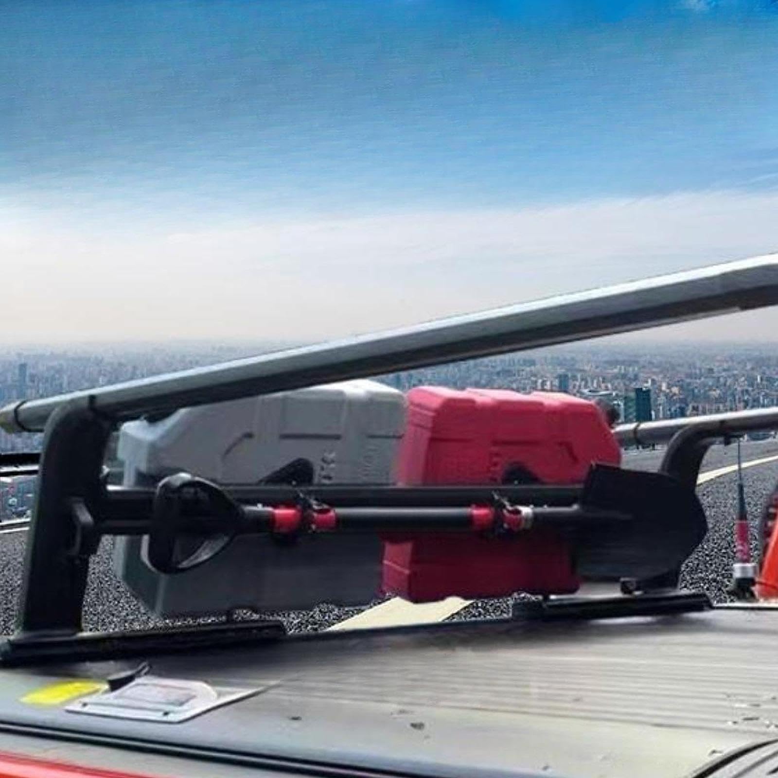 predolo 2 Stück Spatenhalter Auto Dachträger Befestigung Edelstahl Universal Spatenhalterung für Fahrzeuge Outdoor Rucksackreisen Camping, Silber