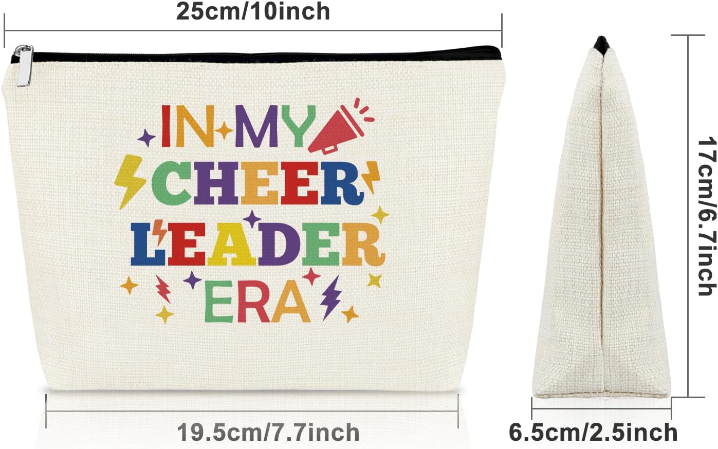 Sazuwu Cheerleader Gifts for Cheer Team Cheer Lovers Makeup Bag Cheerleading Gifts for Girl Daughter Her Sport Accessories Cosmetic Bag Christmas Birthday Valentin’s day Graduation Keepsake Gifts - Image 2