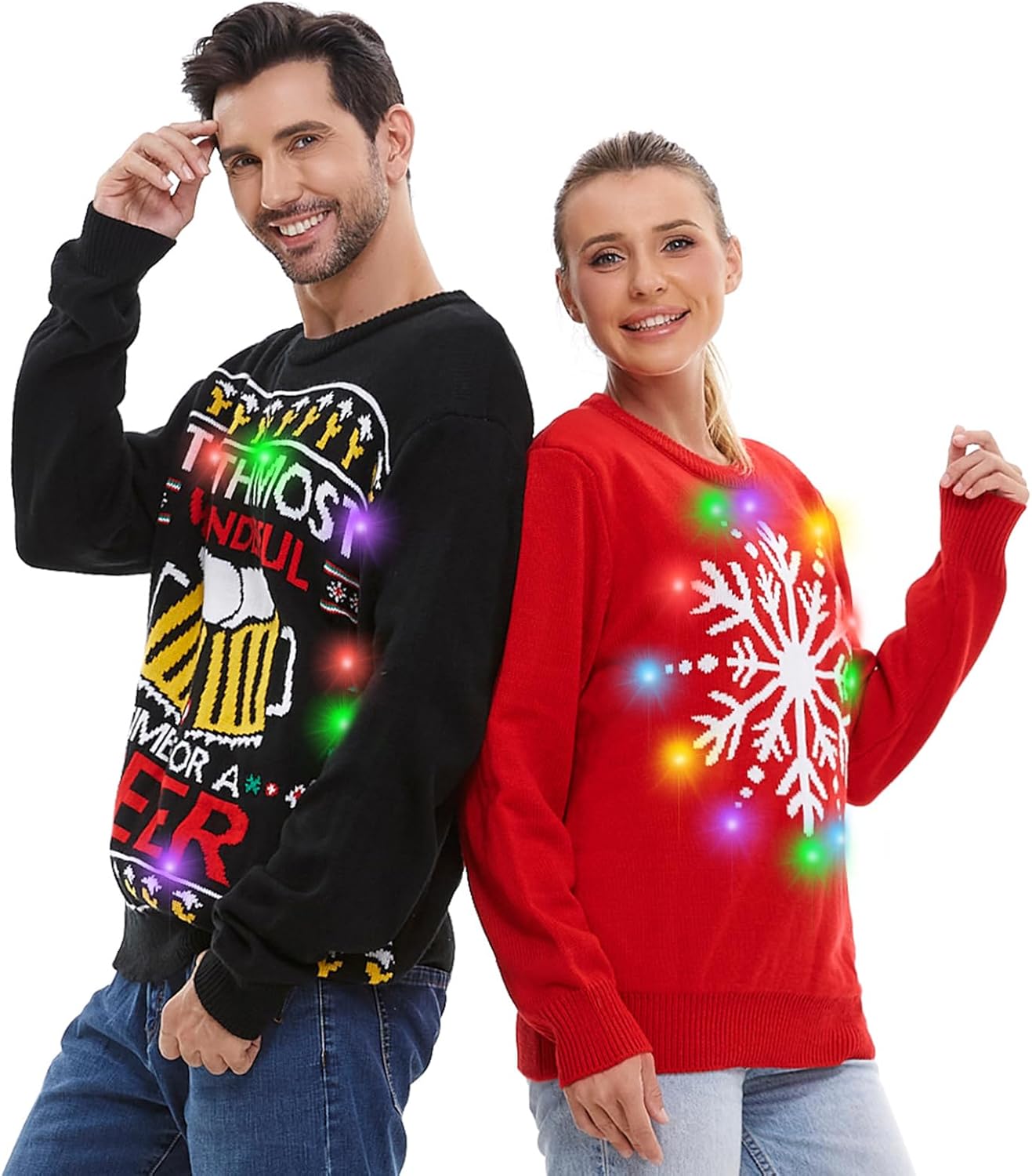 HSCTEK Light Up Men Christmas Sweater - Image 4